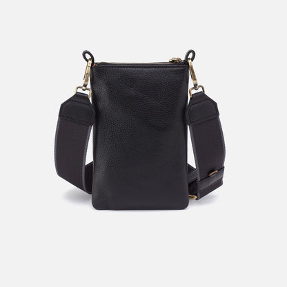 Cass Phone Crossbody In Pebbled Leather - Black | HOBO Customer Favorite