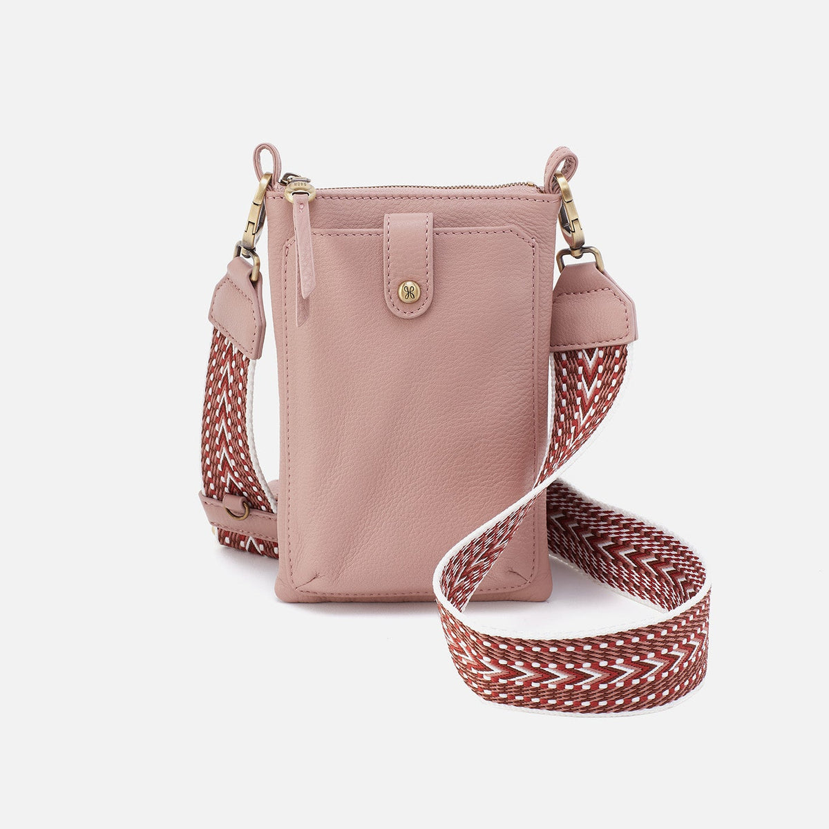 Cass Phone Crossbody In Pebbled Leather - Blush | HOBO Hot Sale