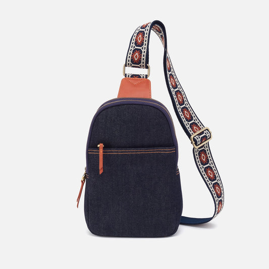 Cass Sling In Denim Fabric - Dark Denim | HOBO Featured