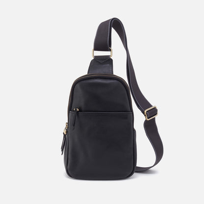 Cass Sling In Pebbled Leather - Black | HOBO Everyday