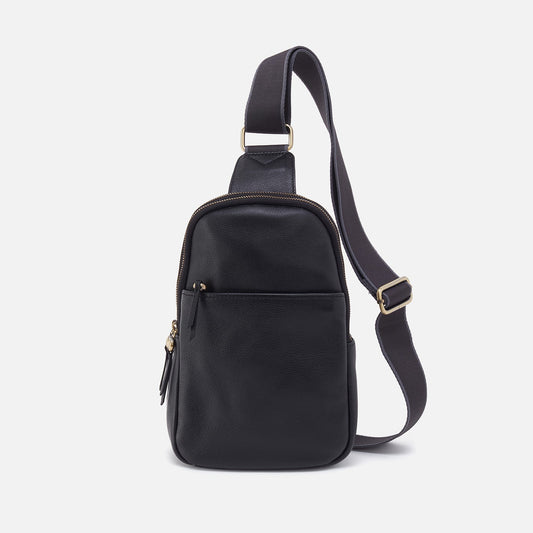 Cass Sling In Pebbled Leather - Black | HOBO Everyday