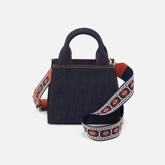 Cass Small Tote In Denim Fabric - Dark Denim | HOBO Customer Favorite