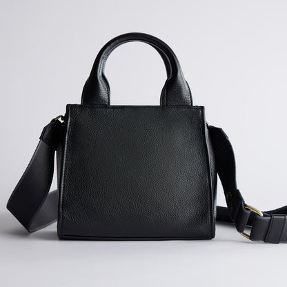 Cass Small Tote In Pebbled Leather - Black | HOBO Classic