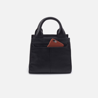 Cass Small Tote In Pebbled Leather - Black | HOBO Classic