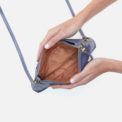 Darcy Crossbody In Polished Leather - Sky Blue | HOBO Value