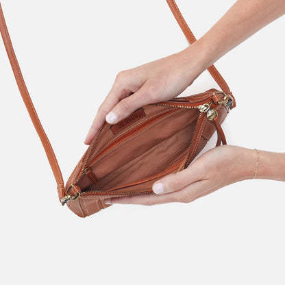Darcy Crossbody In Smooth Leather - Burnished Caramel | HOBO Recommended