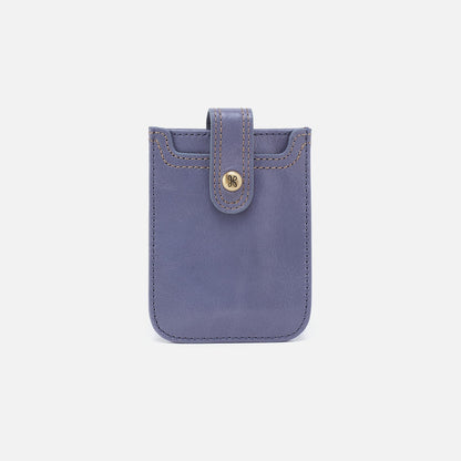 Dunn Card Case In Polished Leather - Sky Blue | HOBO Deals