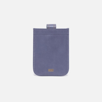 Dunn Card Case In Polished Leather - Sky Blue | HOBO Deals