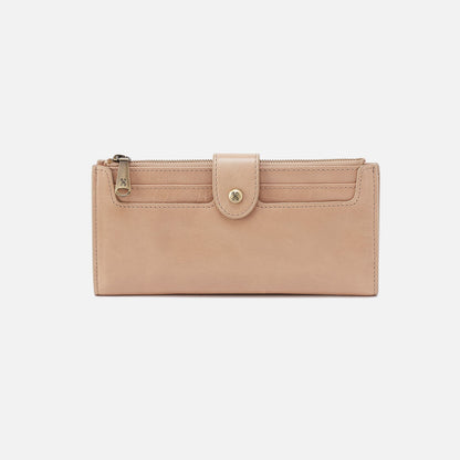Dunn Continental Wallet In Polished Leather - Sand | HOBO Quality