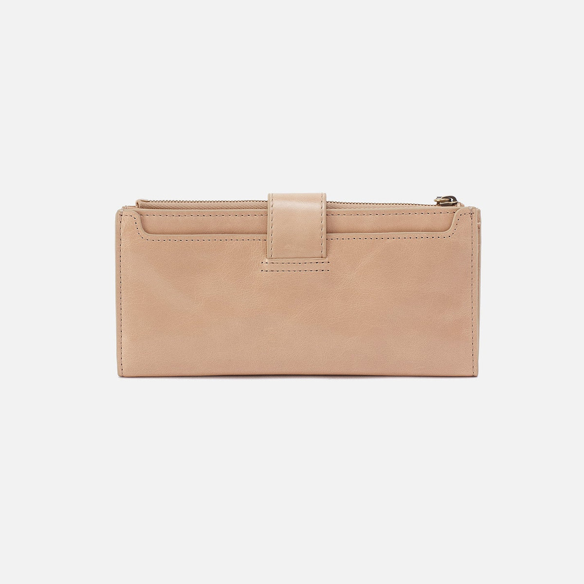 Dunn Continental Wallet In Polished Leather - Sand | HOBO Quality