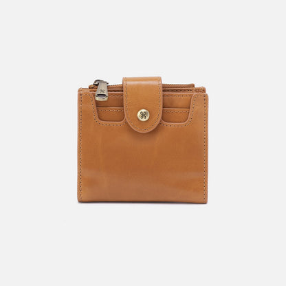 Dunn Mini Wallet In Polished Leather - Natural | HOBO Trending
