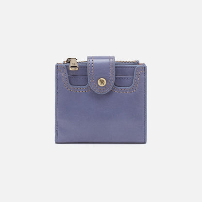 Dunn Mini Wallet In Polished Leather - Sky Blue | HOBO Top Pick