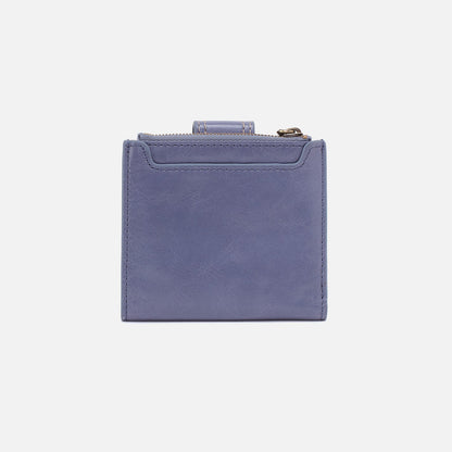 Dunn Mini Wallet In Polished Leather - Sky Blue | HOBO Top Pick