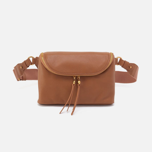 Fern Large Belt Bag In Pebbled Leather - Warm Honey | HOBO Sale