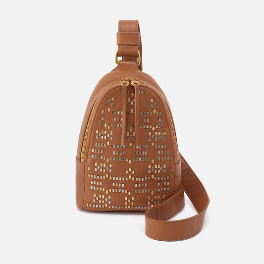 Fern Sling In Pebbled Leather - Warm Honey Pixel Studded | HOBO Exclusive