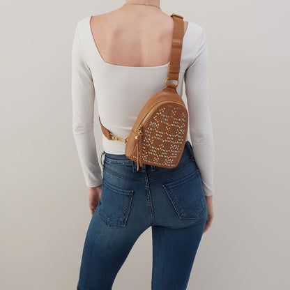 Fern Sling In Pebbled Leather - Warm Honey Pixel Studded | HOBO Exclusive