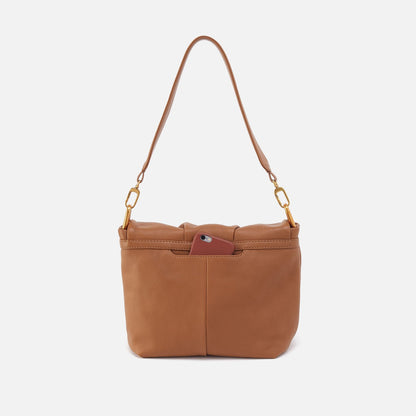 Harley Convertible Shoulder Bag in Pebbled Leather - Warm Honey | HOBO Classic