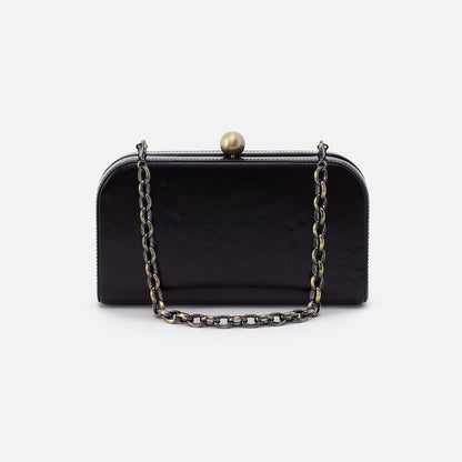 Lauren Minaudiere In Polished Leather - Black | HOBO Everyday