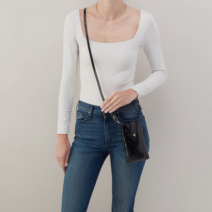 Marlo Carryall Crossbody In Polished Leather - Black | HOBO Special Offer
