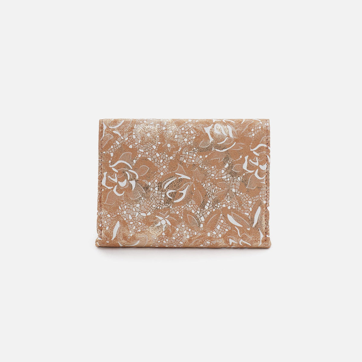 Robin Compact Wallet In Printed Leather - Gilded Petals | HOBO Popular