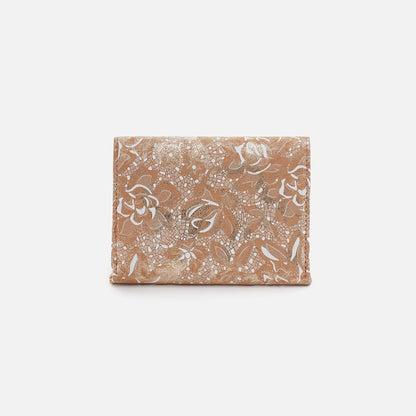 Robin Compact Wallet In Printed Leather - Gilded Petals | HOBO Popular