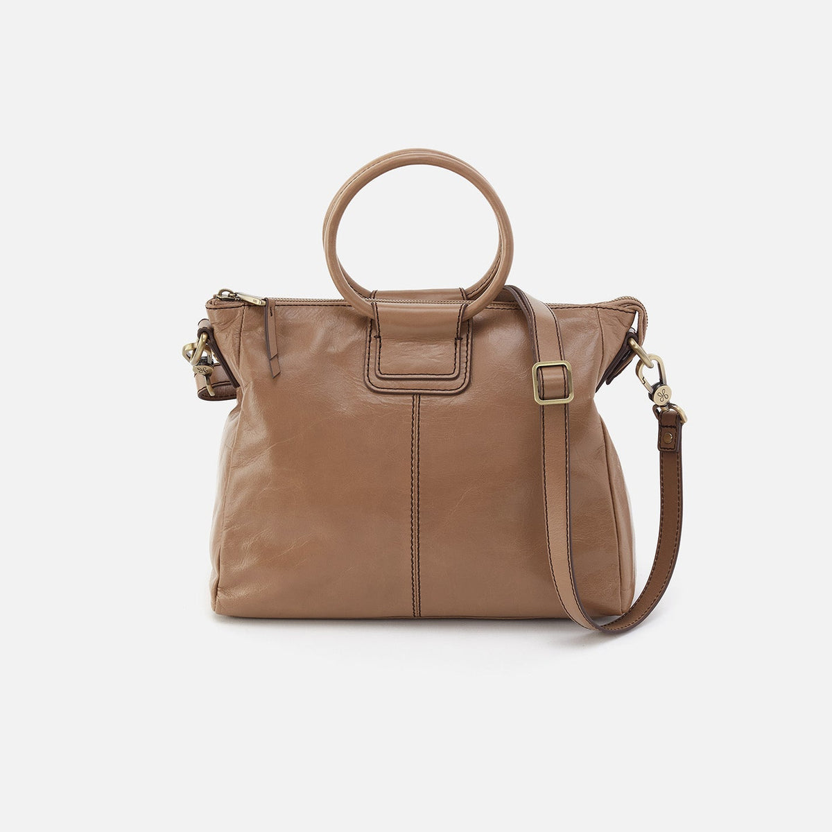 Sheila Medium Satchel In Polished Leather - Cashmere | HOBO Trending