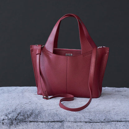 Vida Small Tote In Micro Pebbled Leather - Port | HOBO Trending