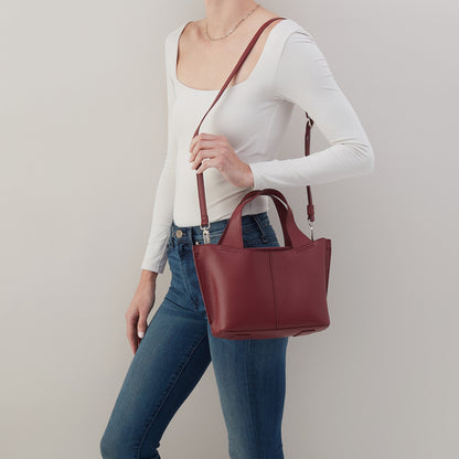 Vida Small Tote In Micro Pebbled Leather - Port | HOBO Trending