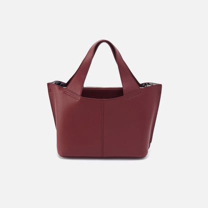 Vida Small Tote In Micro Pebbled Leather - Port | HOBO Trending