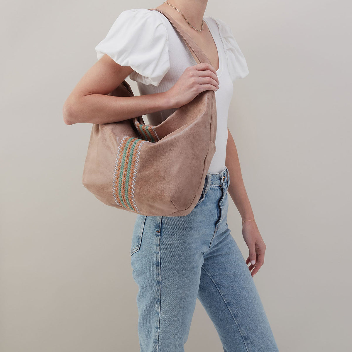 Harley Hobo In Buffed Leather - Hazel | HOBO Signature
