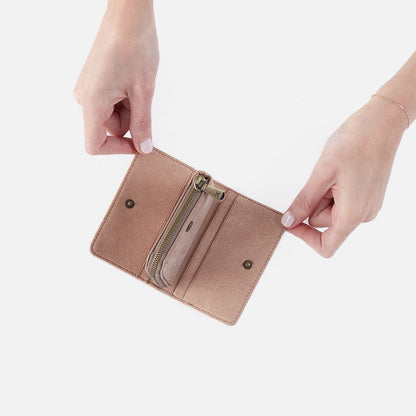 Jill Card Case In Buffed Leather - Hazel | HOBO Sale