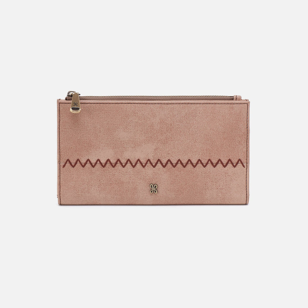 Jill Large Bifold Wallet In Buffed Leather - Hazel | HOBO Trusted