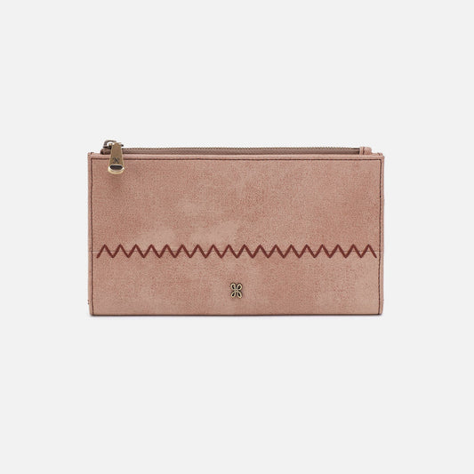 Jill Large Bifold Wallet In Buffed Leather - Hazel | HOBO Trusted