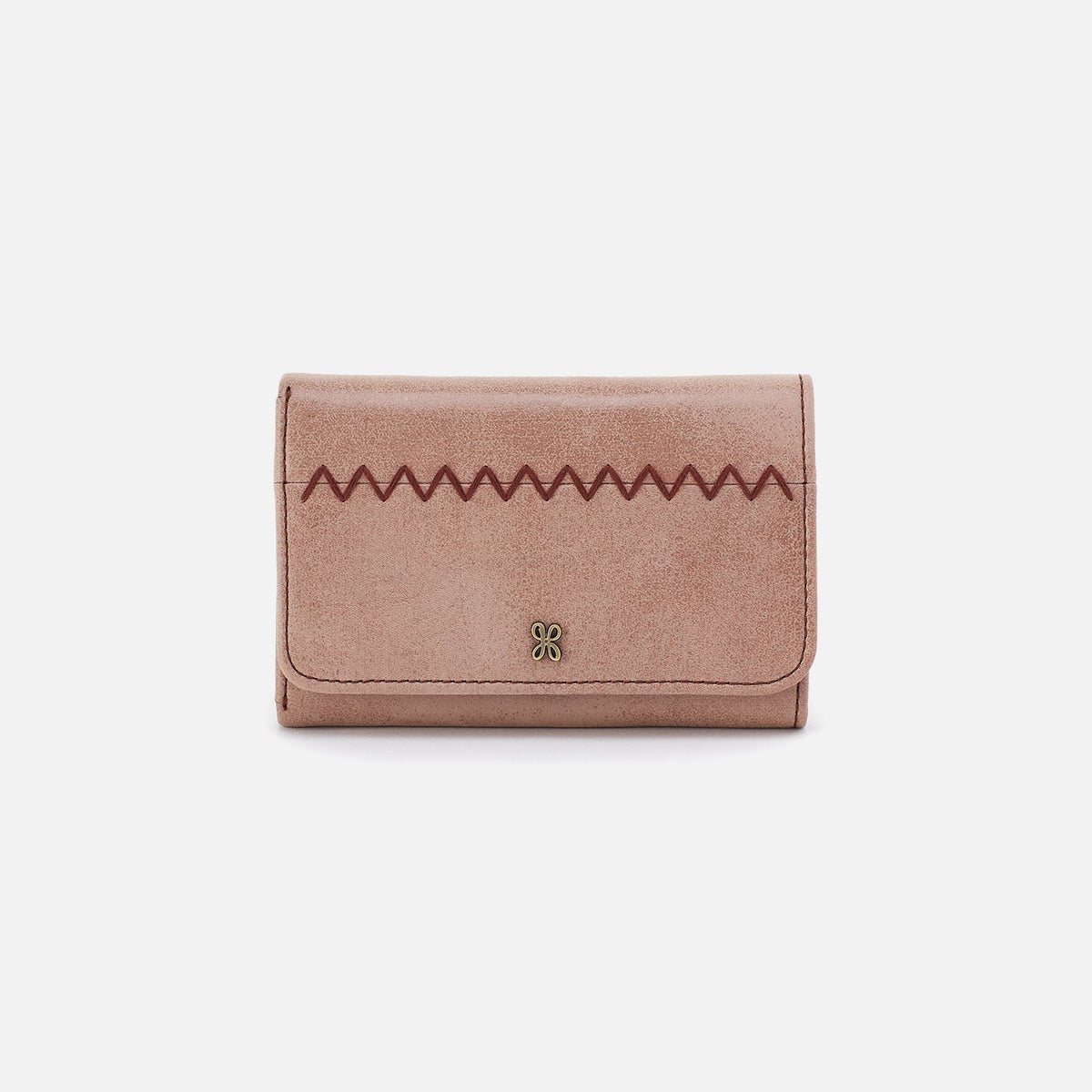 Jill Trifold Wallet In Buffed Leather - Hazel | HOBO Best Seller