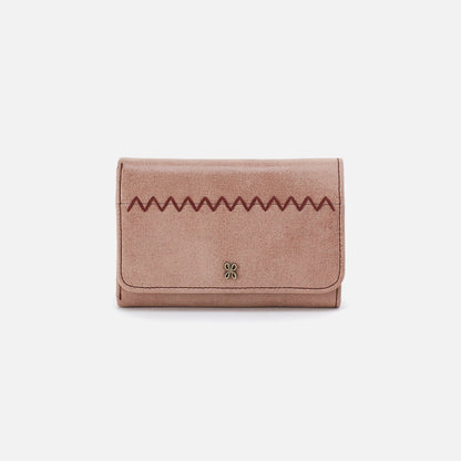 Jill Trifold Wallet In Buffed Leather - Hazel | HOBO Best Seller