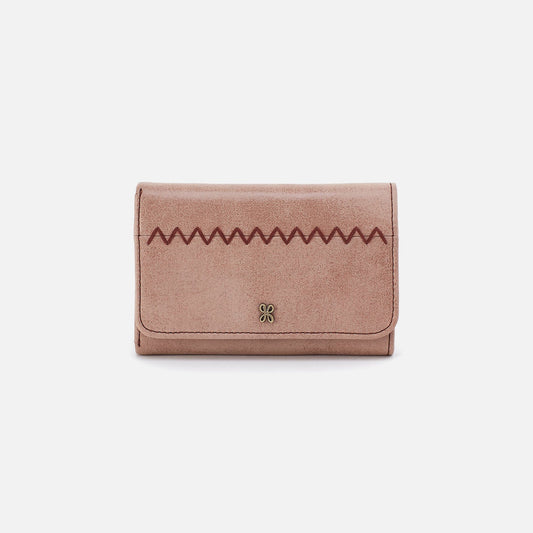 Jill Trifold Wallet In Buffed Leather - Hazel | HOBO Best Seller