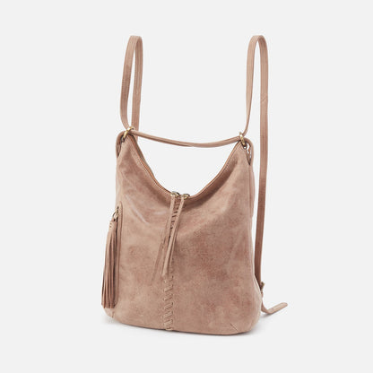 Merrin Convertible Backpack In Buffed Leather - Hazel | HOBO Premium