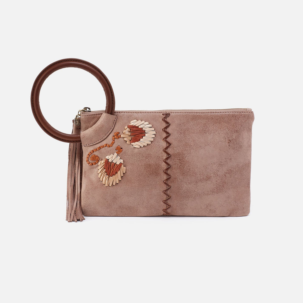 Sheila Clutch In Buffed Leather - Hazel | HOBO Trusted