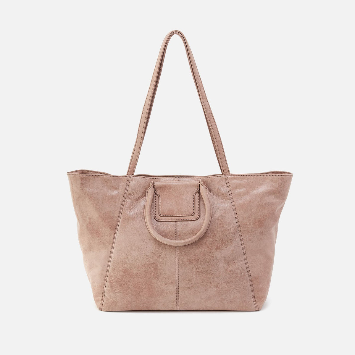 Sheila East-West Tote In Buffed Leather - Hazel | HOBO Trusted