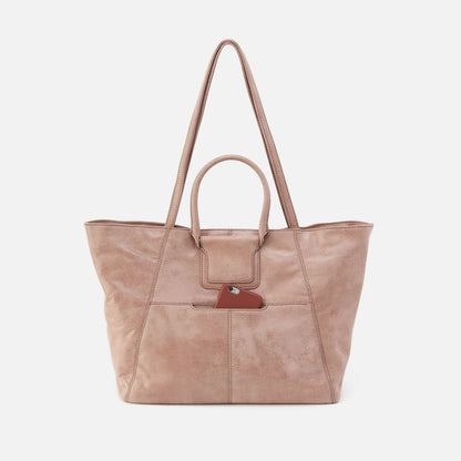 Sheila East-West Tote In Buffed Leather - Hazel | HOBO Trusted