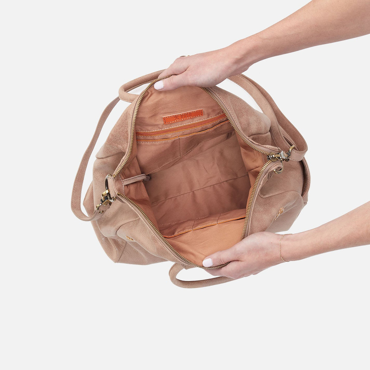 Sheila Large Satchel In Buffed Leather - Hazel | HOBO Special Offer