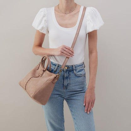 Sheila Medium Satchel In Buffed Leather - Hazel | HOBO New