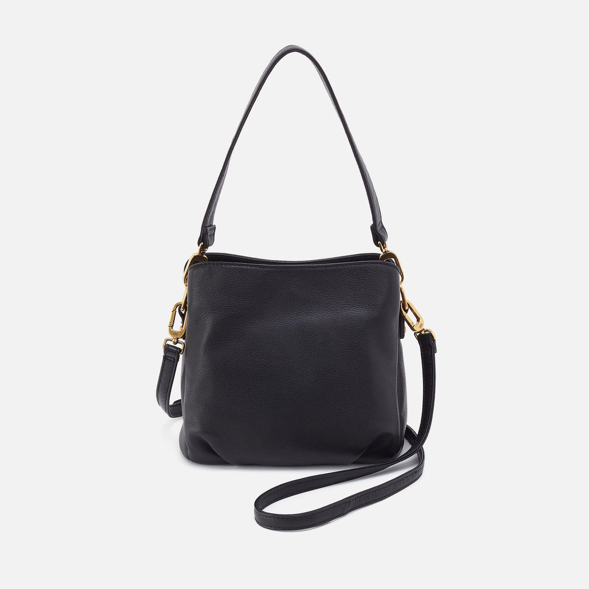 Starr Convertible Shoulder Bag in Pebbled Leather - Black | HOBO Best Seller