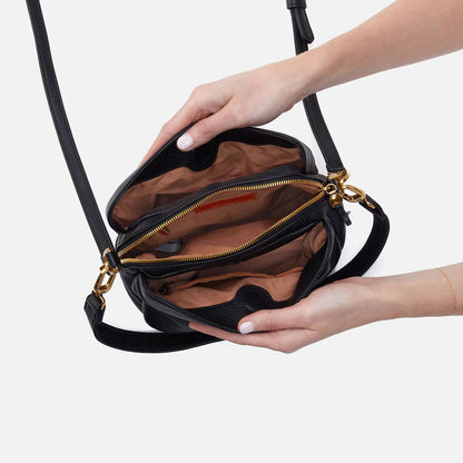 Starr Convertible Shoulder Bag in Pebbled Leather - Black | HOBO Best Seller