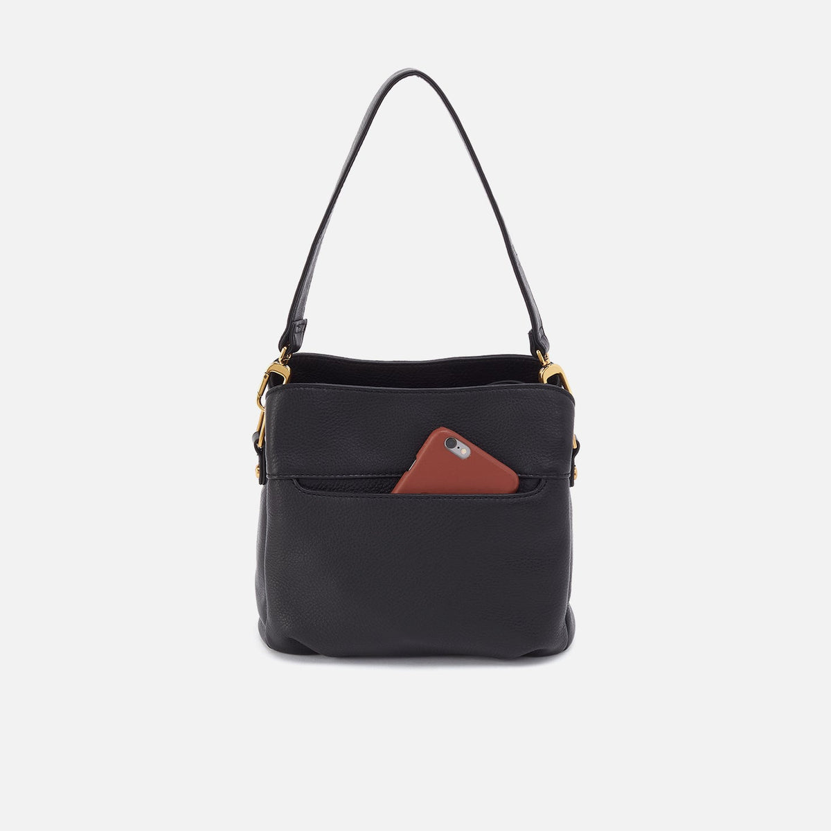 Starr Convertible Shoulder Bag in Pebbled Leather - Black | HOBO Best Seller