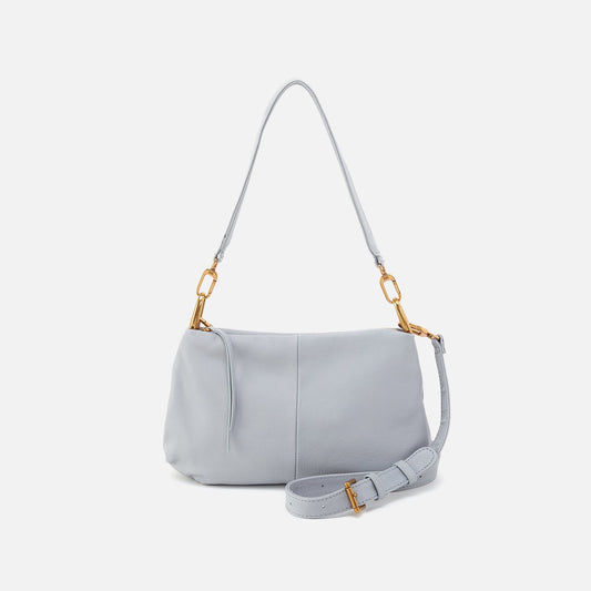 Advance Shoulder Bag In Pebbled Leather - Blue Pearl | HOBO Essential