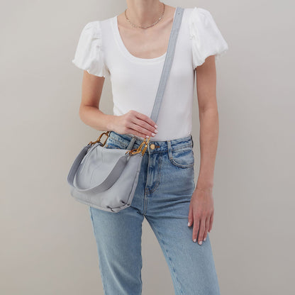 Advance Shoulder Bag In Pebbled Leather - Blue Pearl | HOBO Essential