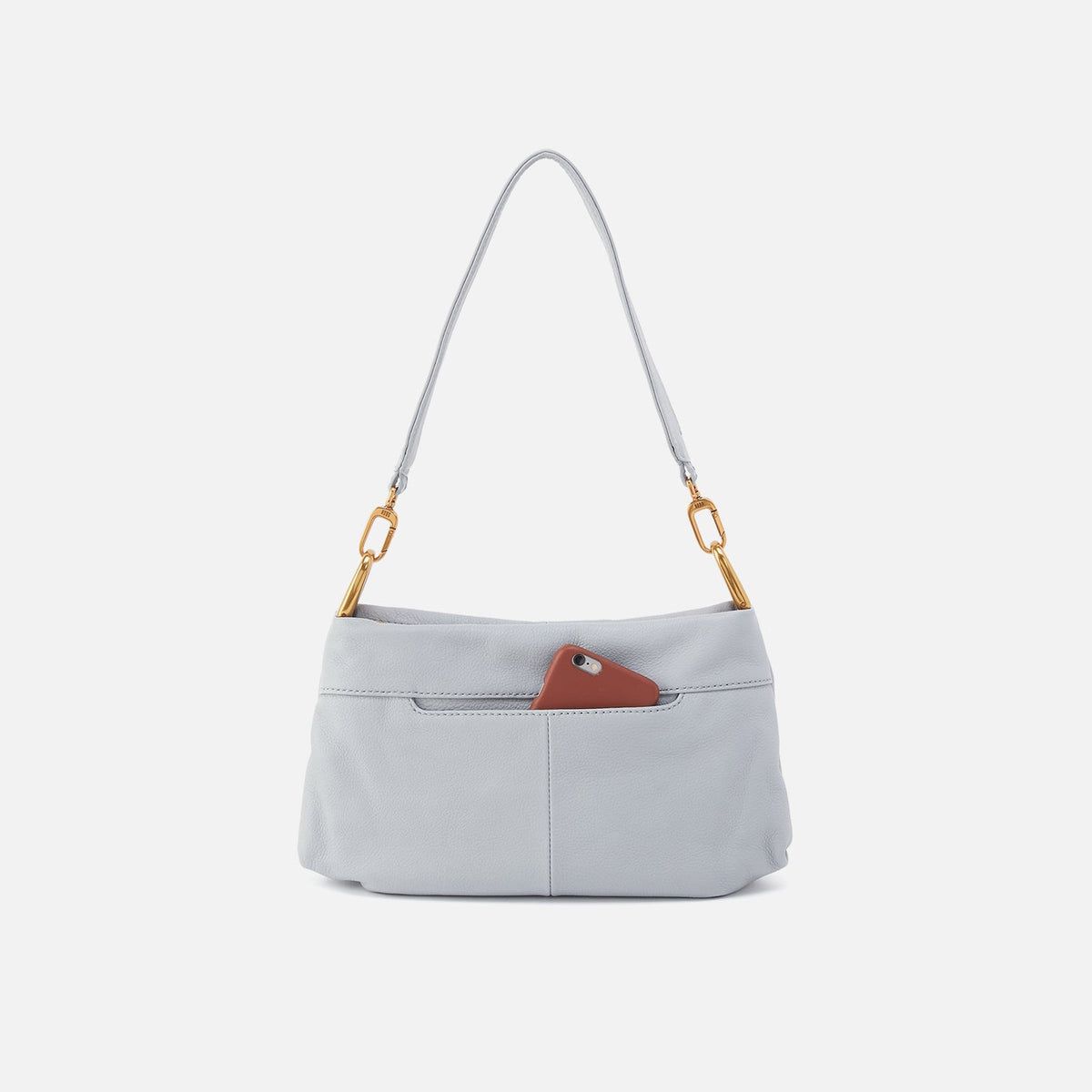 Advance Shoulder Bag In Pebbled Leather - Blue Pearl | HOBO Essential