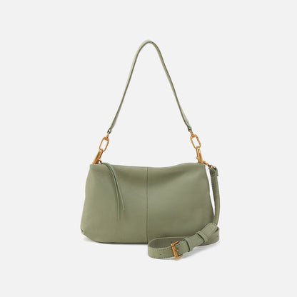 Advance Shoulder Bag In Pebbled Leather - Watercress | HOBO Signature
