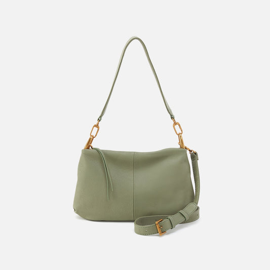 Advance Shoulder Bag In Pebbled Leather - Watercress | HOBO Signature